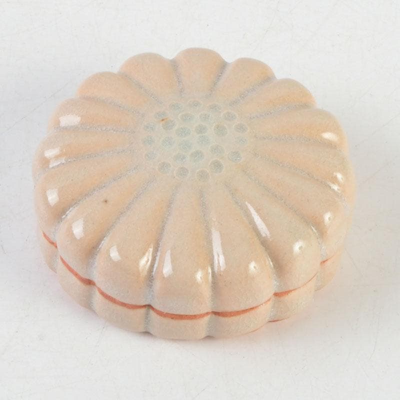 茶道具　萩焼　増野陶花作　花香合　共箱　V　9720