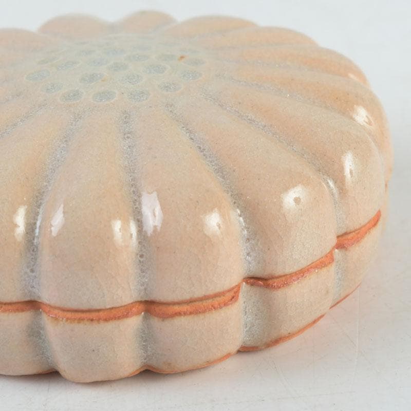 茶道具　萩焼　増野陶花作　花香合　共箱　V　9720