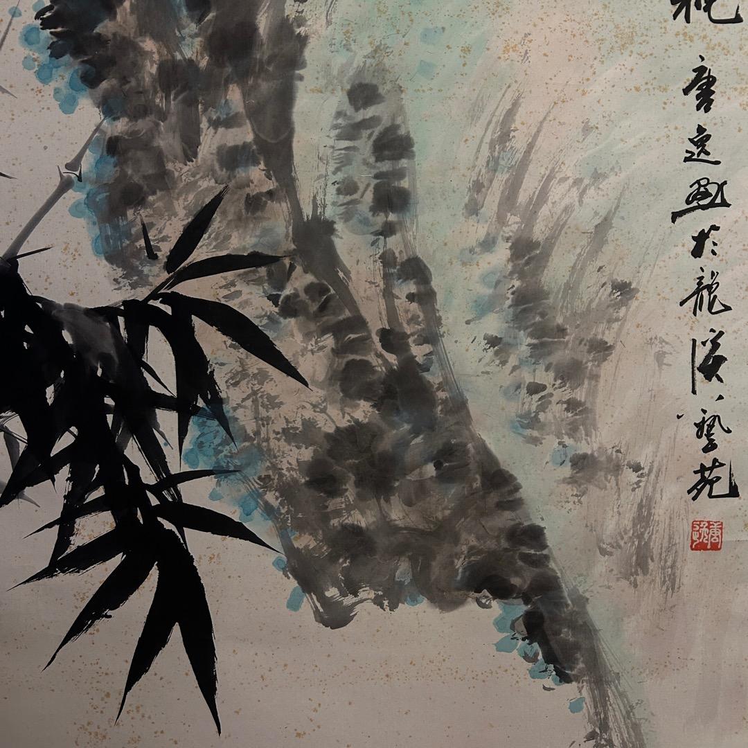 模写 唐逸 鶏図 掛軸 QS-6