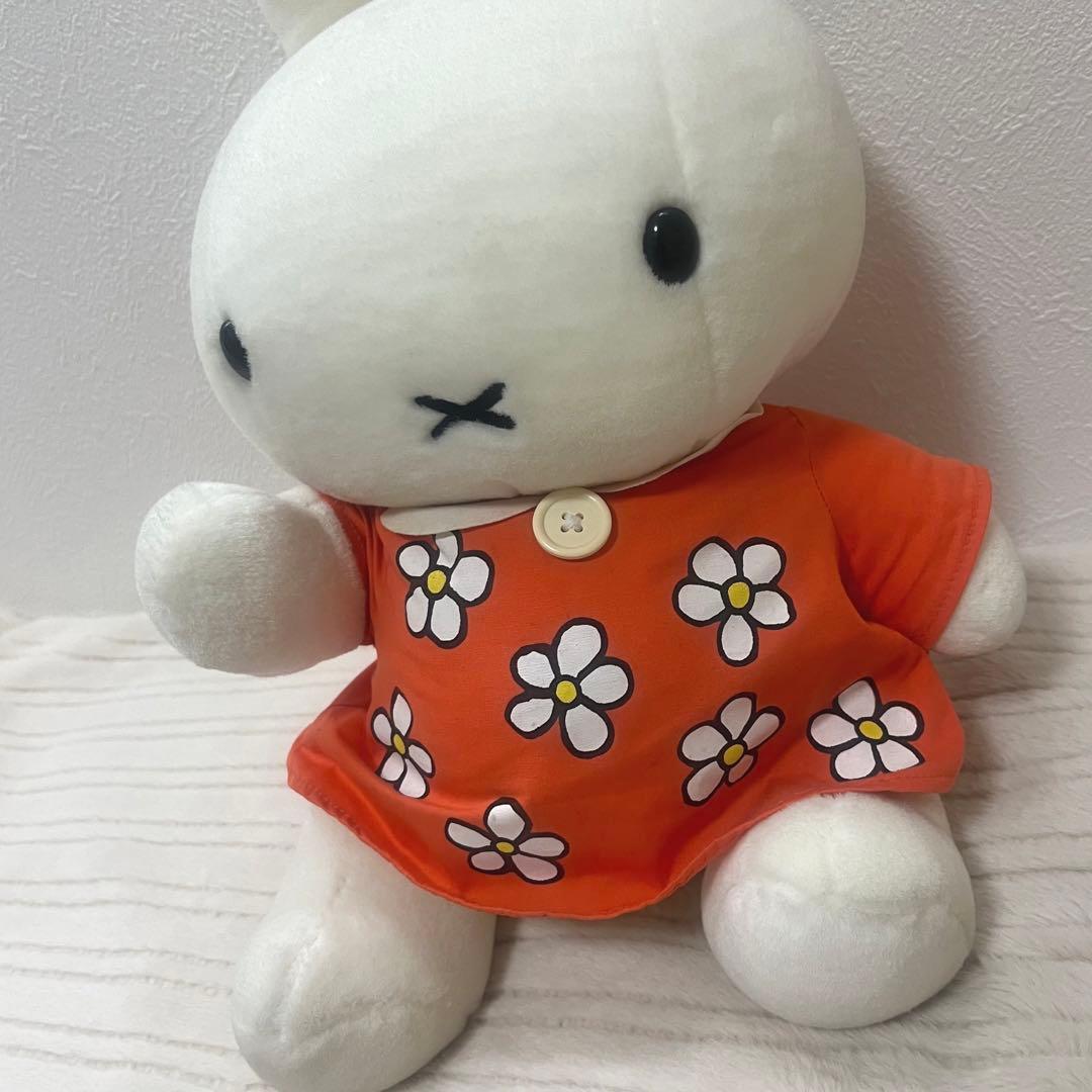 【希少】ミッフィー　セキグチ　レトロ　ぬいぐるみ　miffy レア　花柄