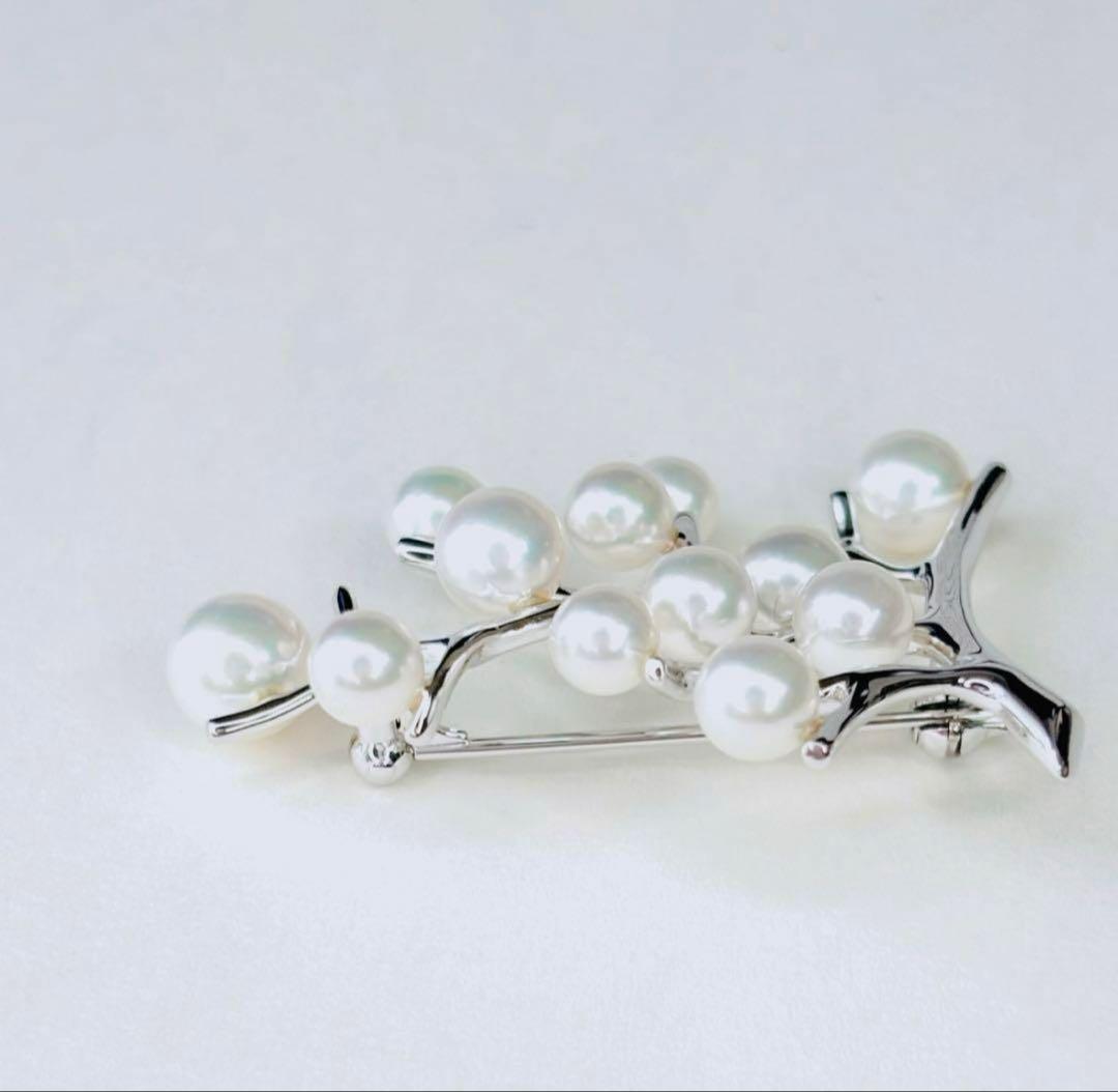 【極美品】 ミキモト 幸福の木 シルバー ラージサイズ ブローチ 箱付き