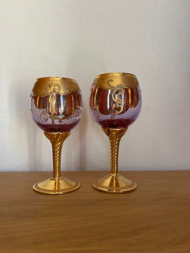ベネチアングラス2個セット　イタリアで購入
