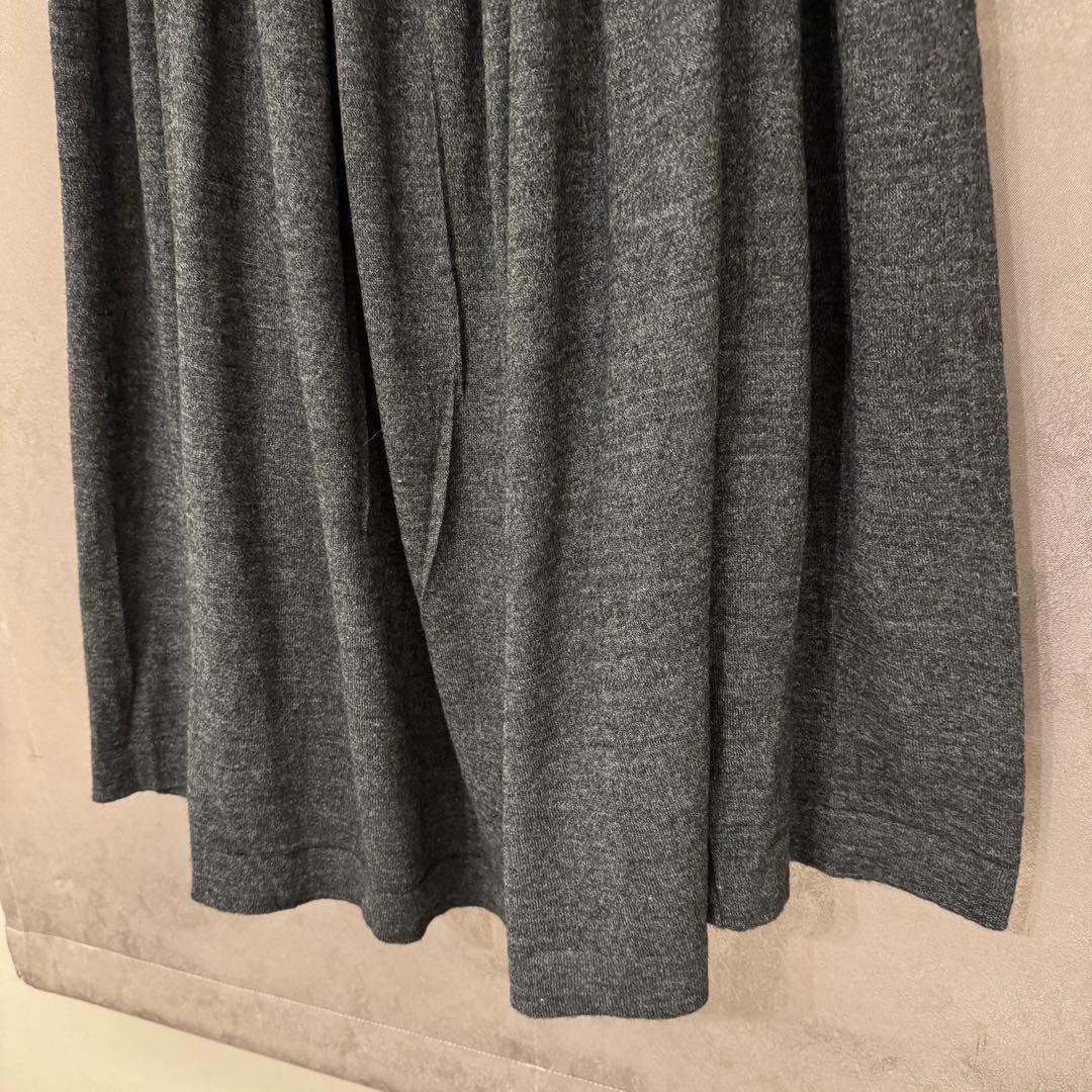 【未使用タグ付き】45R チャコールグレー ギャザースカート (サイズ0)