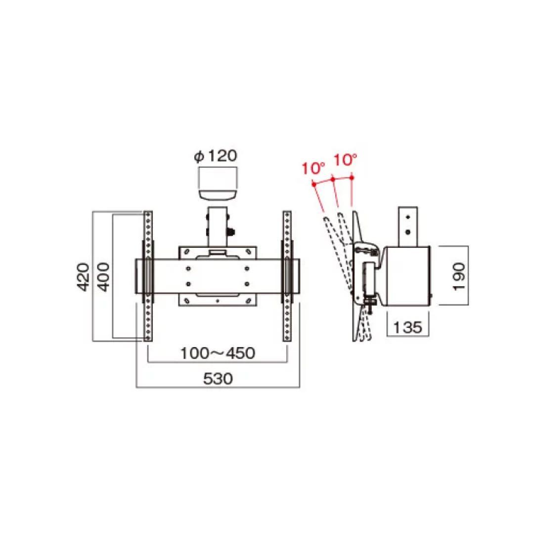 ハヤミ工産 〜70v型テレビ天吊金具セット