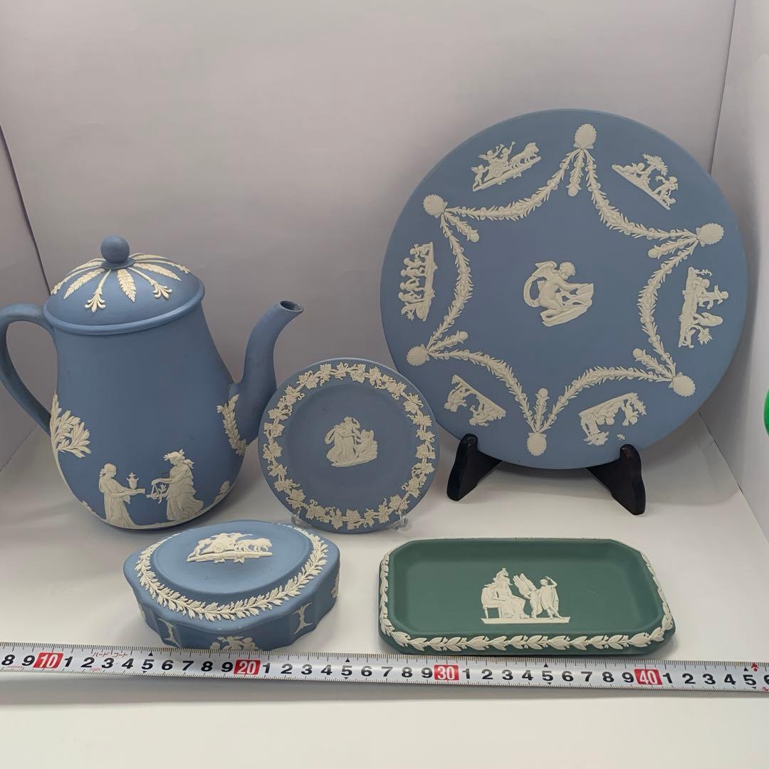 ウェッジウッド　ジャスパーペールブルー 5点まとめ　送料込み