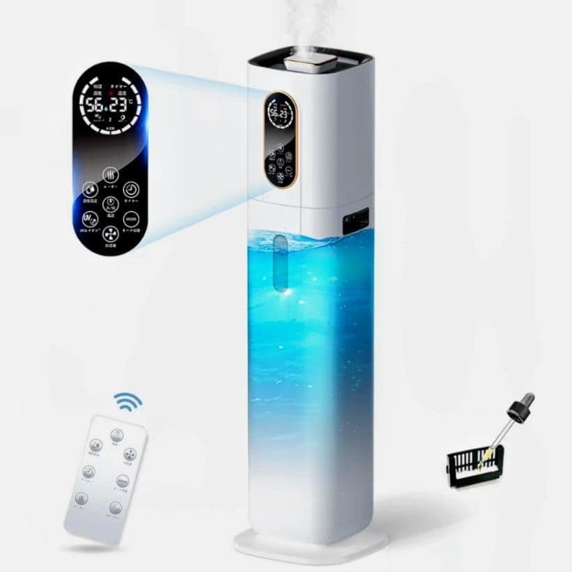 加湿器 大容量 9L ハイブリッド加湿器 加熱式 超音波式 上から給水 4重除菌