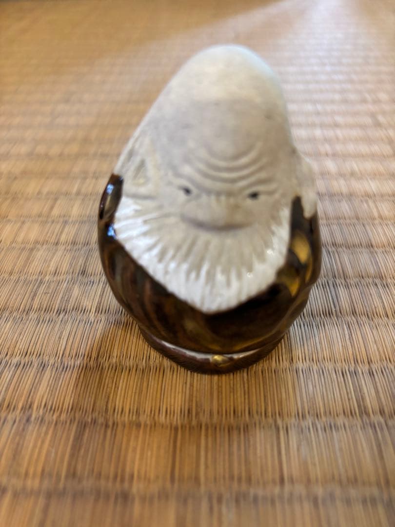 茶道具　香合　寿老人　膳所焼