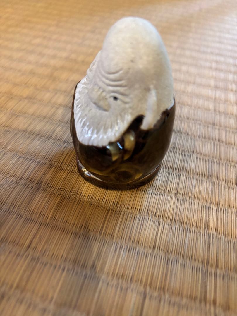 茶道具　香合　寿老人　膳所焼