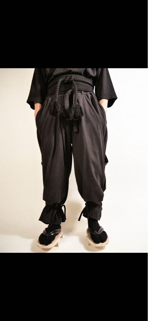 Prospectiveflow TATSUMA BLACK袴 ジョガーパンツ