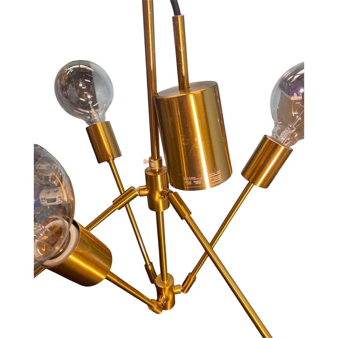 北欧風 シャンデリア型 ペンダントライト ゴールド 5灯