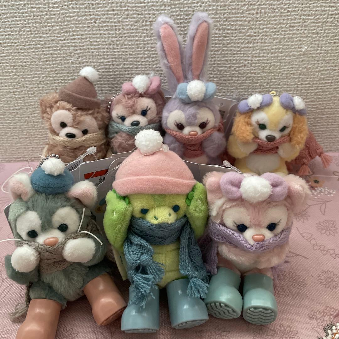 ダッフィー&フレンズ ダンシングスノーフレークス　ぬいぐるみバッジ