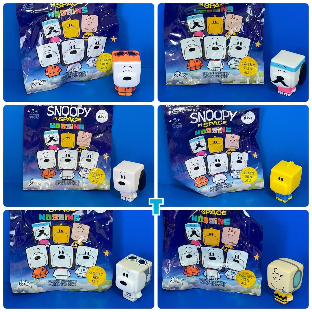 SNOOPY スヌーピー フィギュア SPACE MOBBINS 6個 No.T