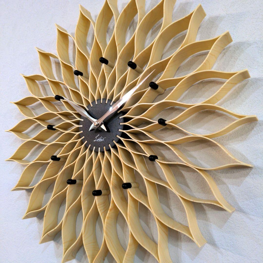 【新品】 インターフォルム 掛け時計 ルファール ナチュラル木目 CL-9903