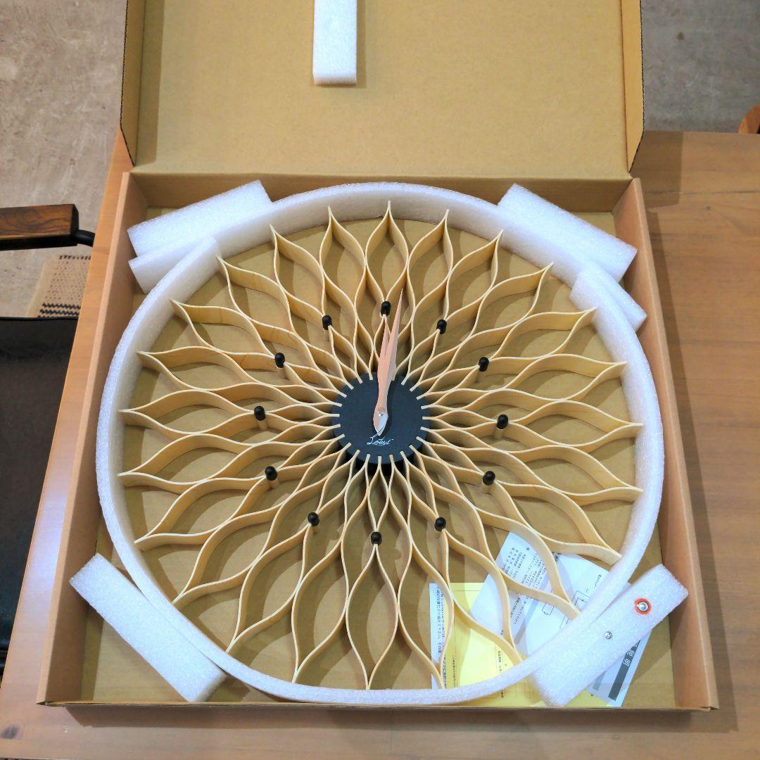 【新品】 インターフォルム 掛け時計 ルファール ナチュラル木目 CL-9903