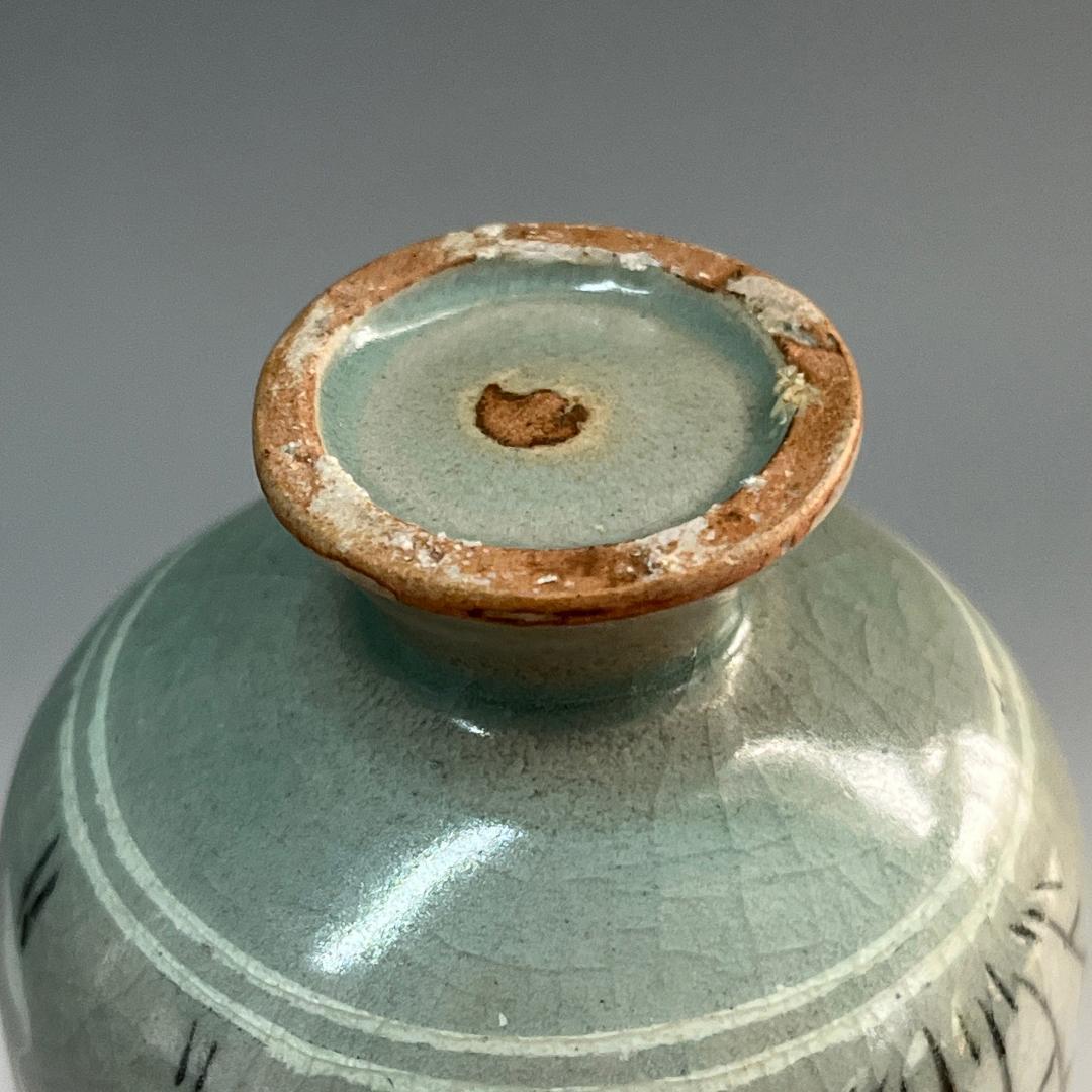 朝鮮美術 高麗青磁 鳥紋高足杯 盃 李朝 文房四宝 SN93