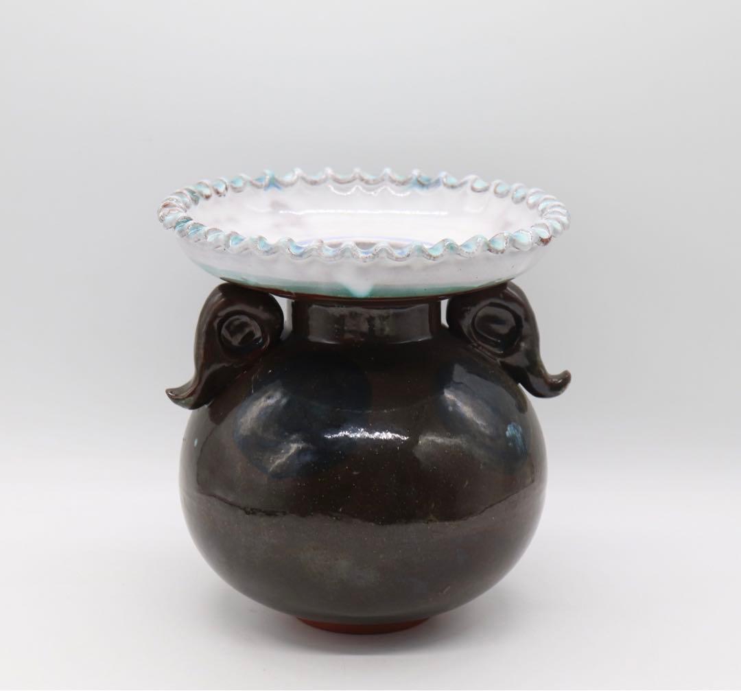 ツェプナー作　花入　名人作　送料込み0425