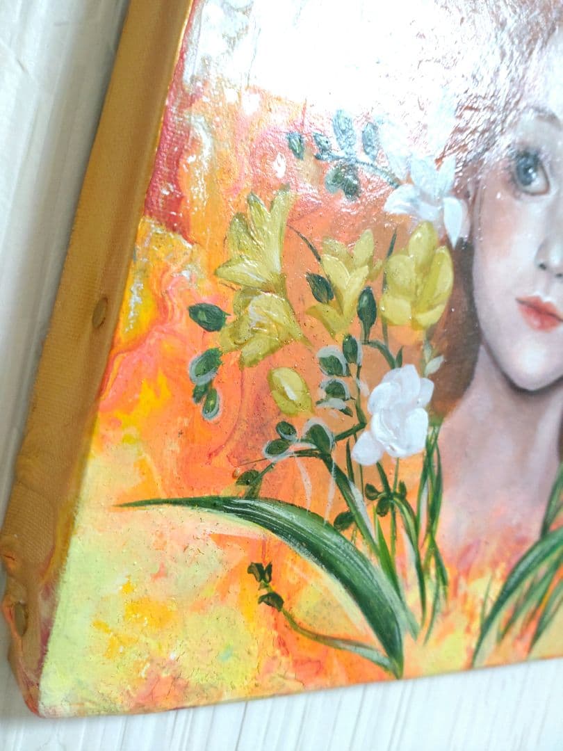 美人画【Inspire】1点物の原画◆作者サイン入り/油絵/人物画