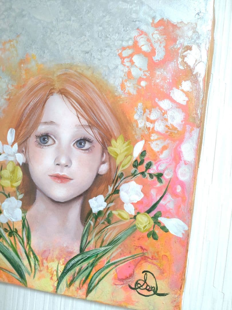 美人画【Inspire】1点物の原画◆作者サイン入り/油絵/人物画