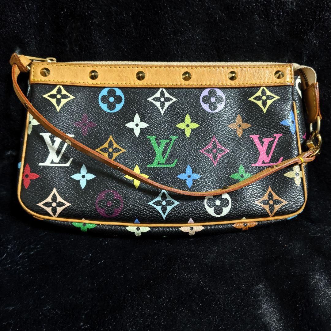 ルイヴィトン ポシェットアクセソワール マルチカラー ノワール 正規品