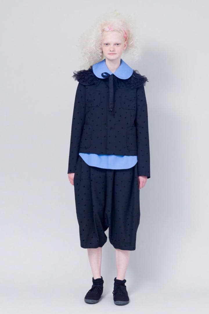 【2/15まで】コムデギャルソンガール　花柄 サルエルパンツ 紺色