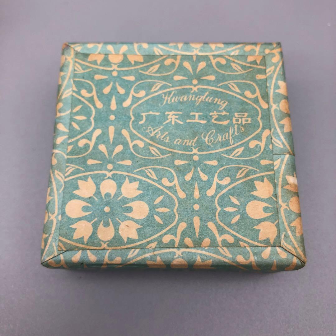 中国骨董品ゴールドメッキブルーエナメルメッシュタイガーアイキャット猫ピンブローチ