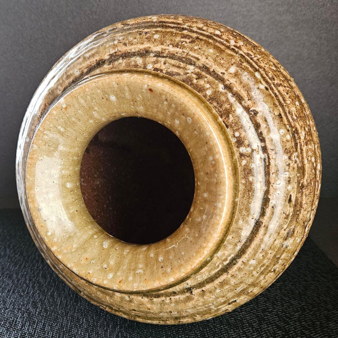 信楽焼　八山造　ビードロ釉　大壺　壺　花入れ　花生け　飾り物　オブジェ