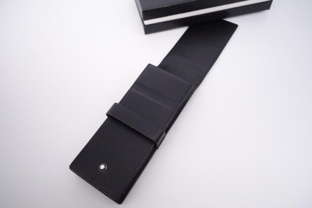 新品未使用 MONTBLANC モンブラン レザーケース 黒 3本