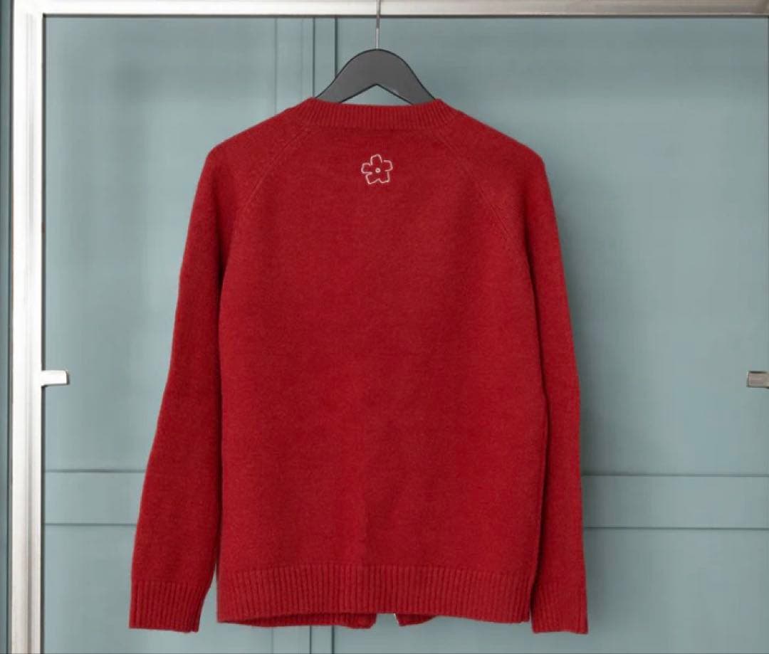 未使用新品 COMFY 岩岡徹 ジップカーディガン 赤