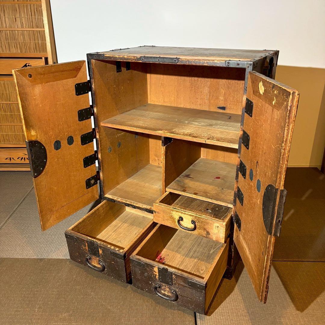 帳場箪笥　船箪笥 船金庫 古民具 箪笥 銭箱 銭函 時代箪笥 小箪笥 時代箱