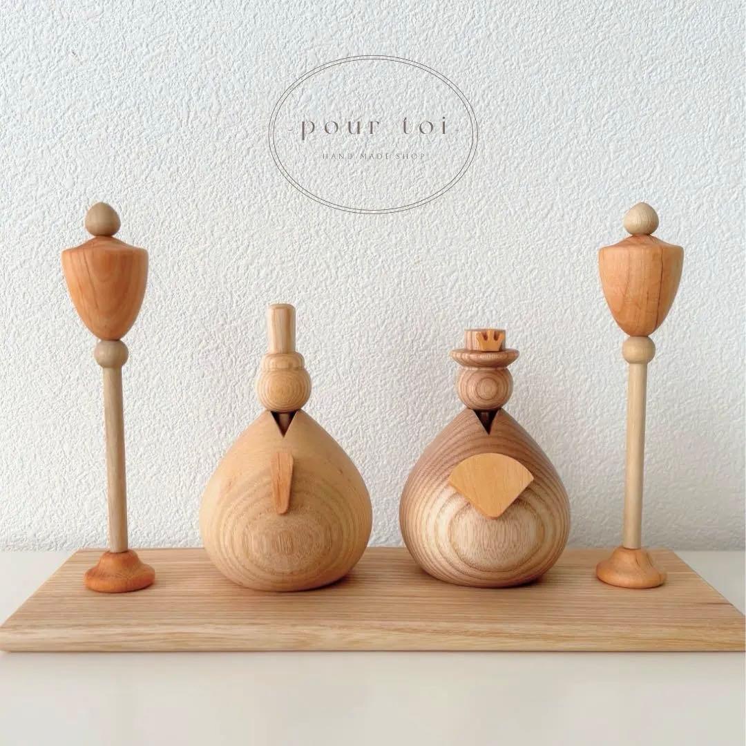 【新品/正規品】2025年度lemi toys木製雛人形　コンパクト　おひなさま