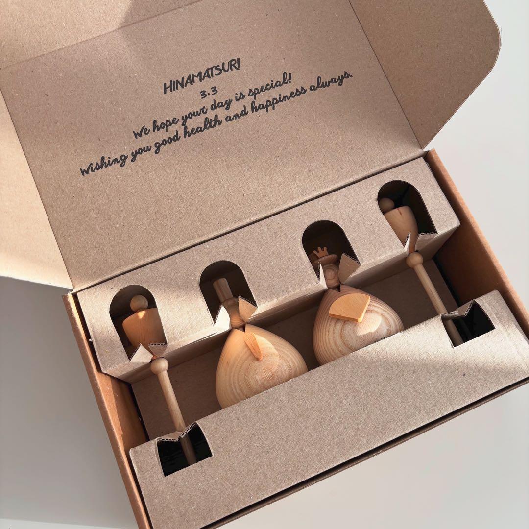 【新品/正規品】2025年度lemi toys木製雛人形　コンパクト　おひなさま