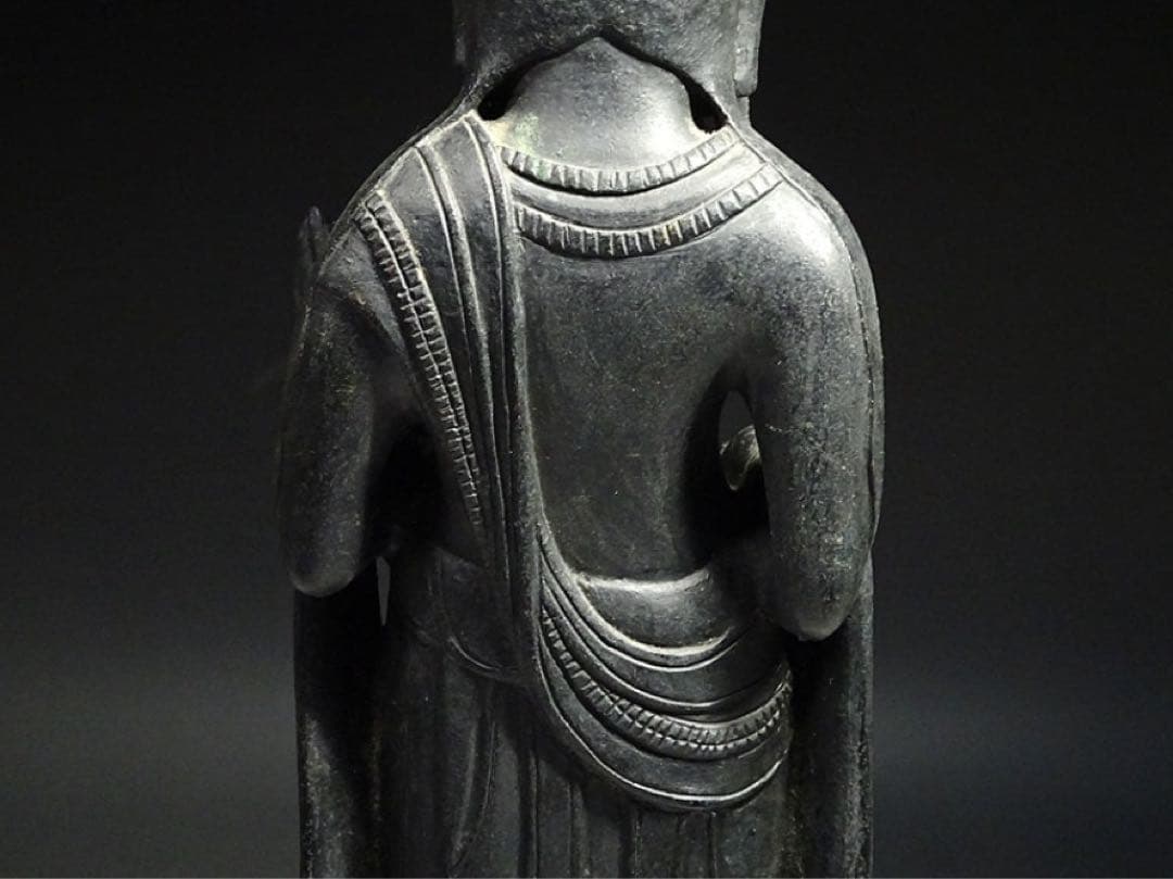 飛鳥 白鳳 金銅仏 観音菩薩立像 蓮華座 念持仏 仏像 仏教美術 骨董 古美術