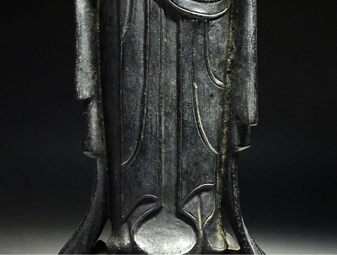 飛鳥 白鳳 金銅仏 観音菩薩立像 蓮華座 念持仏 仏像 仏教美術 骨董 古美術