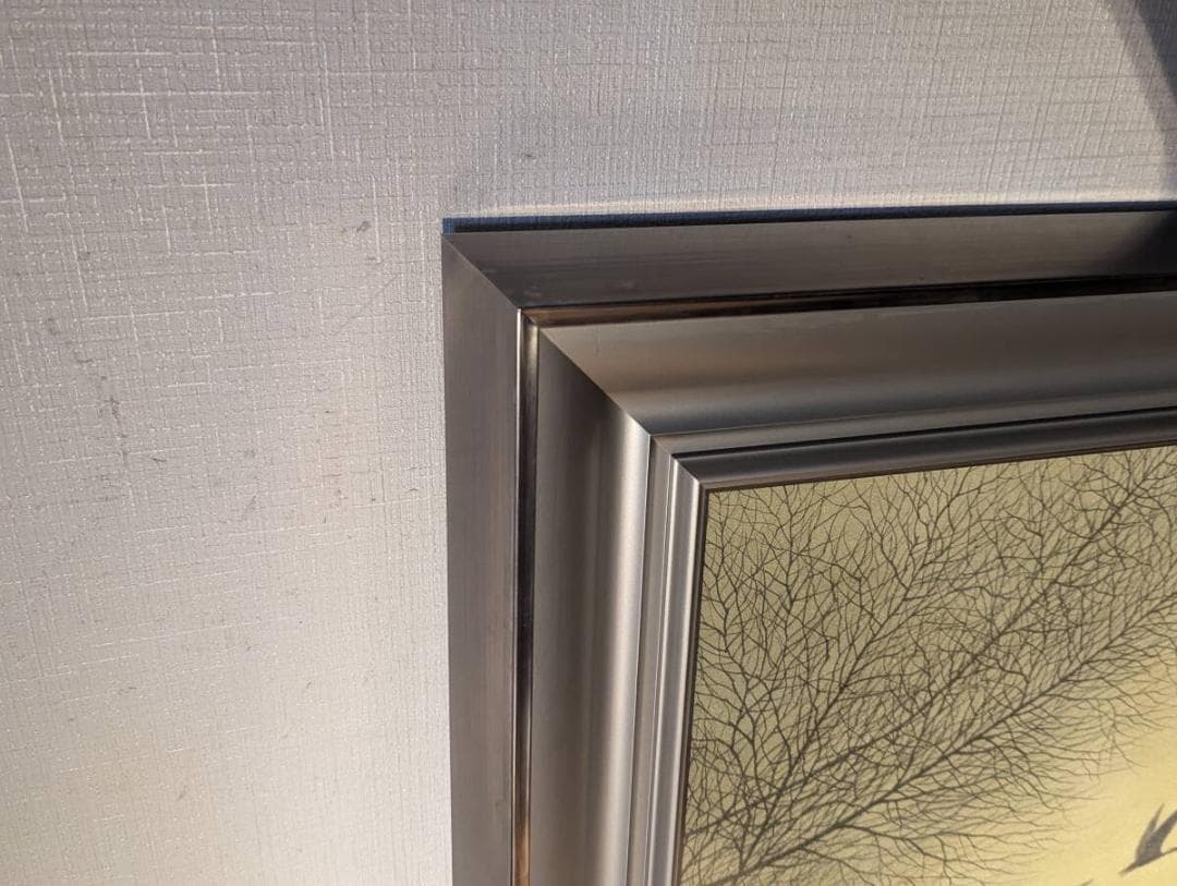 【真作】絵画　倉田立美　日本画10号　樹間　詩情あふれる一枚　箱入　W126