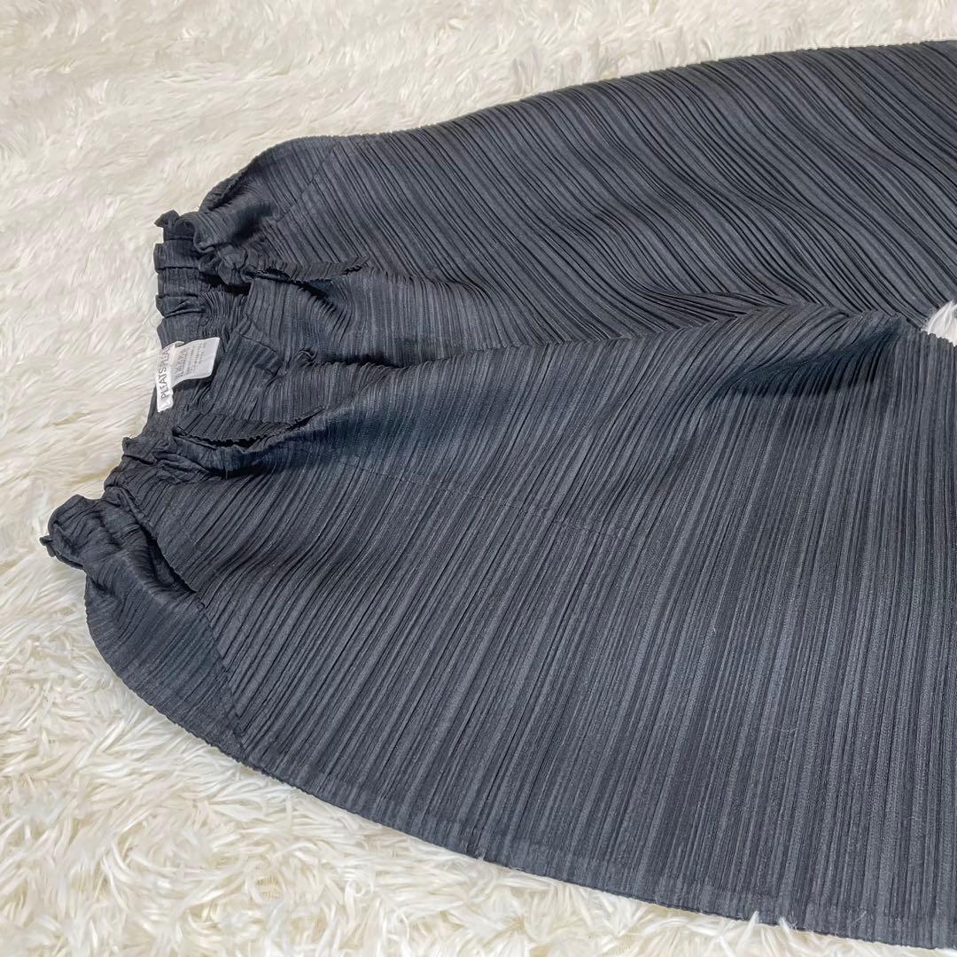 PLEATS PLEASE　変形　切り替え サルエルパンツ　ブラック