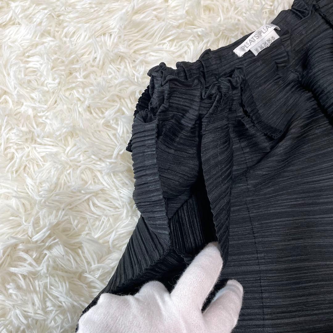 PLEATS PLEASE　変形　切り替え サルエルパンツ　ブラック