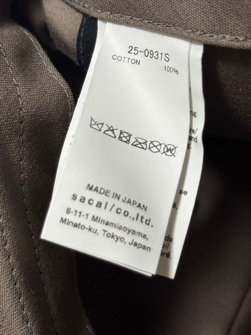 プ*ゅ様 WTAPS sacai Cotton Back Satin Cap B