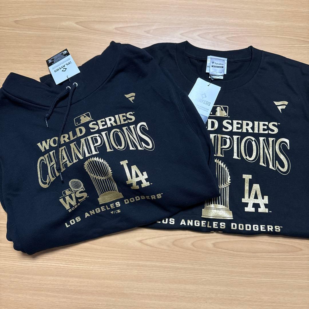ドジャース ワールドシリーズチャンピオン Tシャツ フーディーセット M