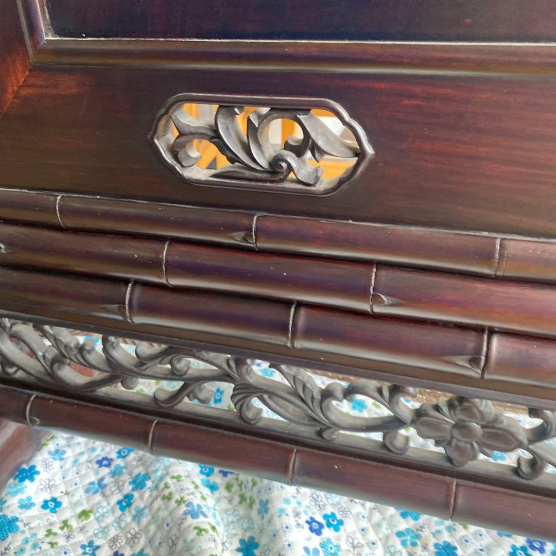 たのめる便から変更可能！気壮山河 中国美術　衝立　紫檀　唐木　竹