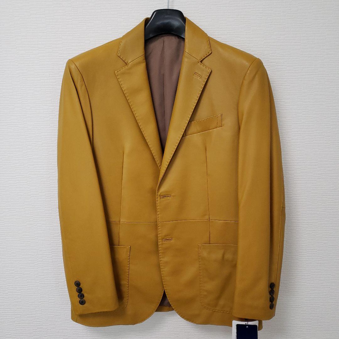 G-STAGE レザーシングルジャケット マスタード新品