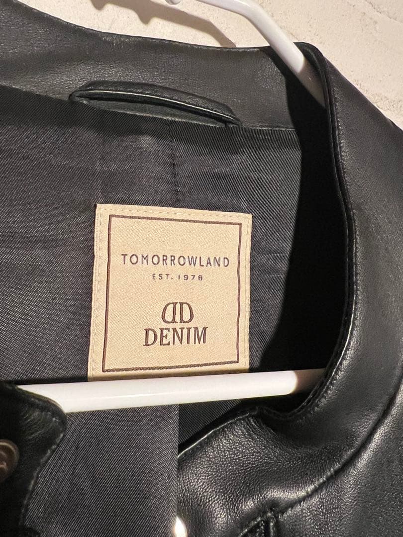 TOMORROWLAND DENIM ブラックレザーライダース
