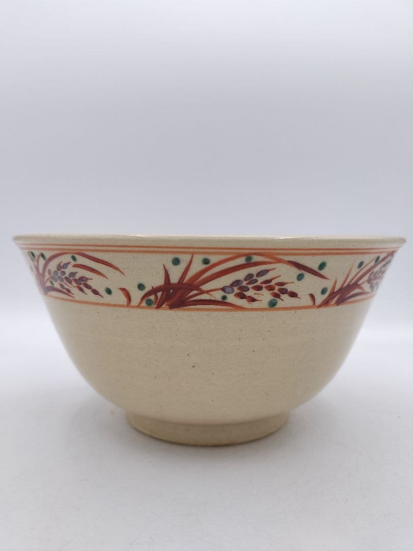 c115赤絵 菓子器 佐久間勝山 木箱 茶道具 古物　勝古窯　萬古