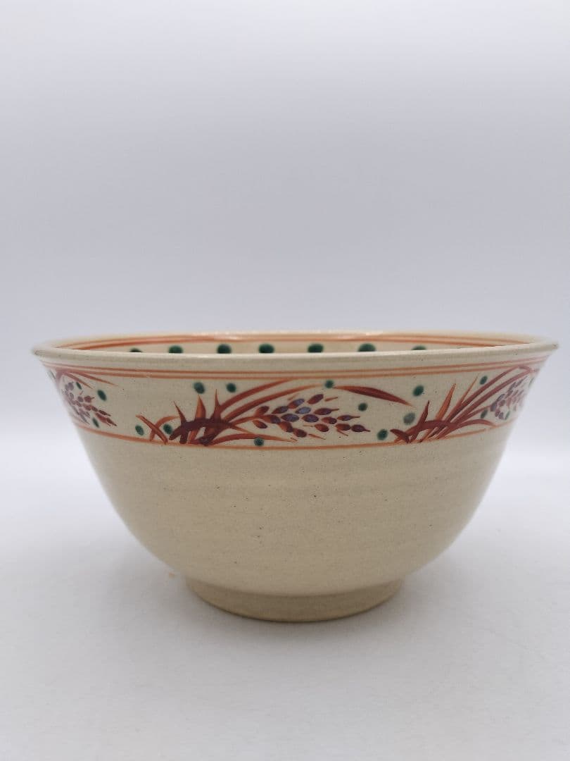 c115赤絵 菓子器 佐久間勝山 木箱 茶道具 古物　勝古窯　萬古