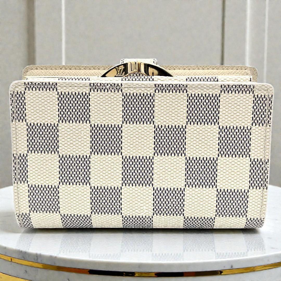 新型 ルイヴィトン ダミエアズール ポルトフォイユ ヴィエノワ がま口 折り財布