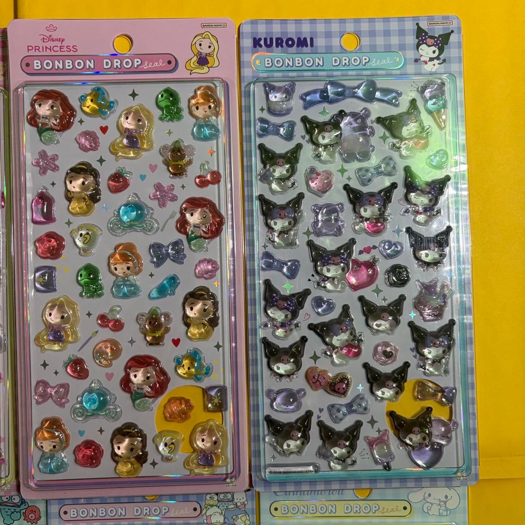 【正規品】ボンボンドロップシール　サンリオ　ディズニー8枚セット