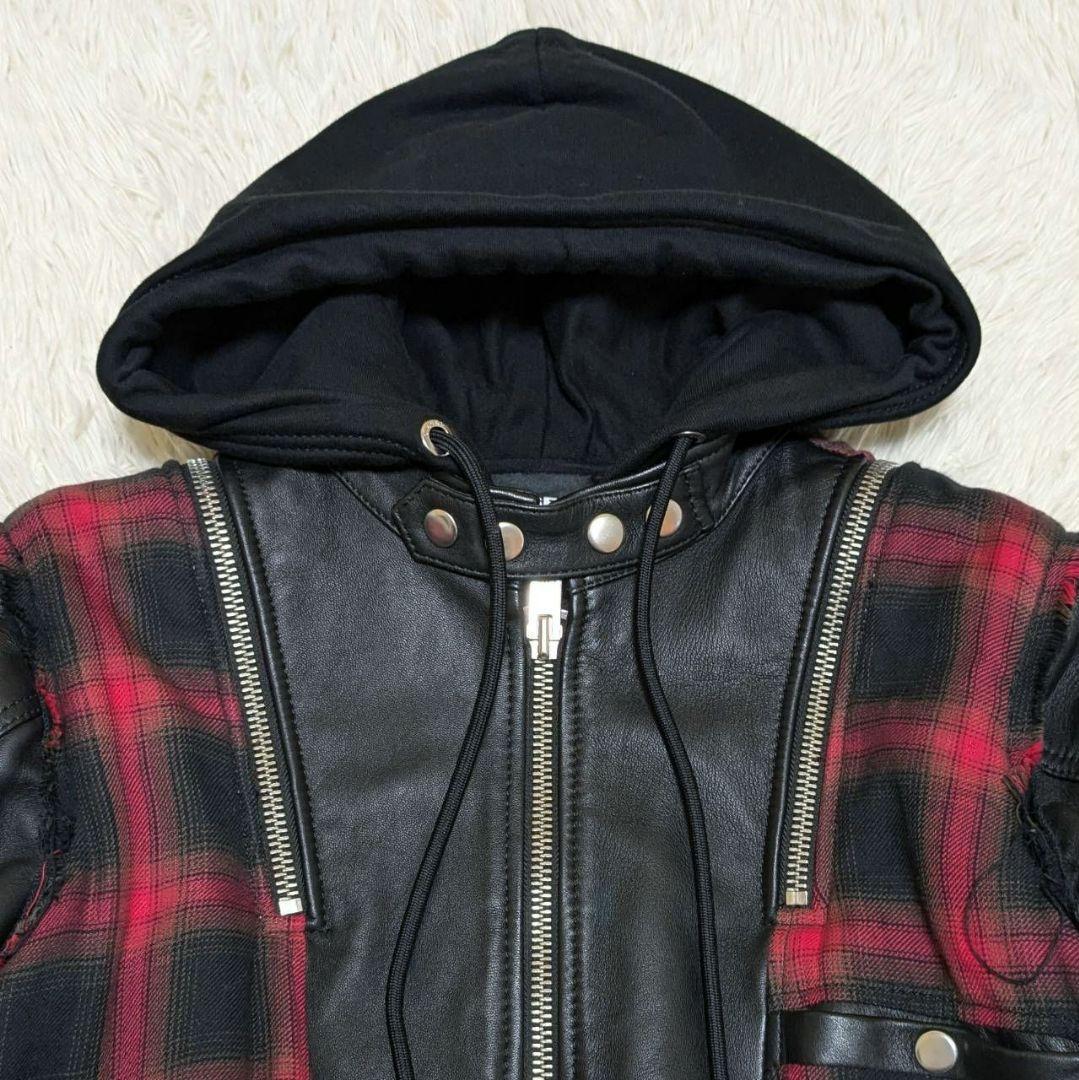 DIESEL ディーゼル L-NORMAN 再構築 レザージャケット 羊革 M