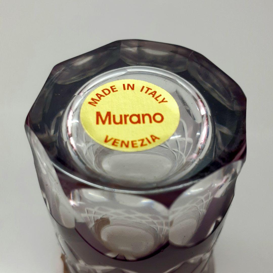 MURANO ムラノ 金彩 ドルフィン モチーフ レッド グラス