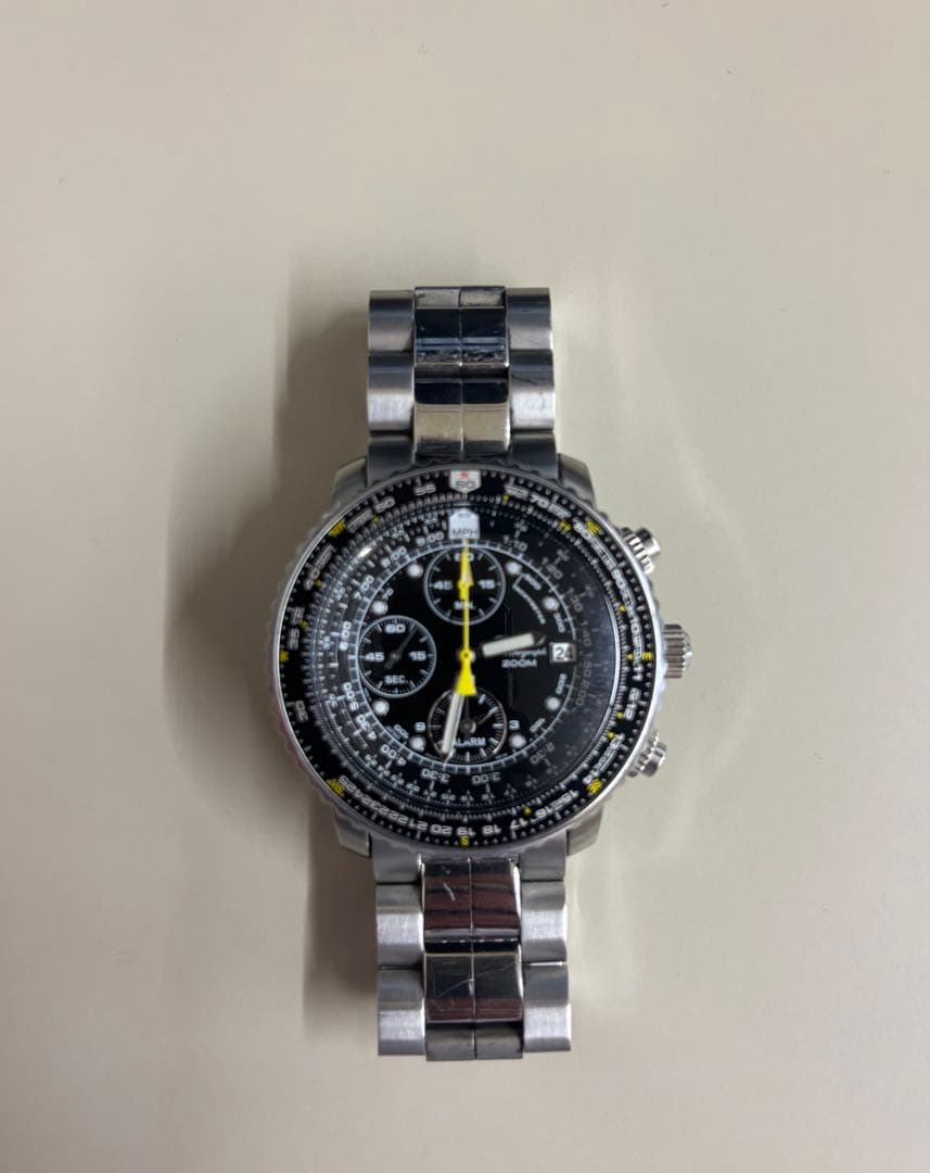 SEIKO クロノグラフ ブラックダイヤル 腕時計