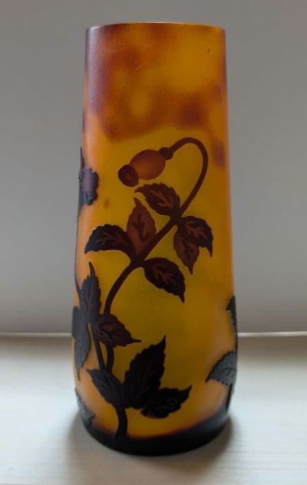 【エミールガレ】 花のガラス製花瓶