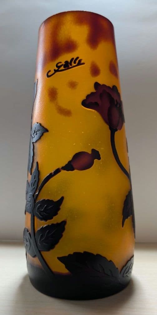 【エミールガレ】 花のガラス製花瓶